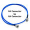 NK Connector إلى NK Connector كابل RF ذو محور أزرق كلّ النحاس درجة حرارة عالية اتصال عالية التردد إشارة ذكرية