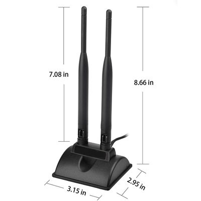 2.4GHz 5GHz النطاق المزدوج الهوائي لاسلكي الاتصالات WiFi الهوائي SMA قاعدة مغناطيسية لبطاقة الشبكة PCI-E محول USB