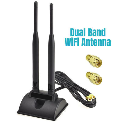 2.4GHz 5GHz النطاق المزدوج الهوائي لاسلكي الاتصالات WiFi الهوائي SMA قاعدة مغناطيسية لبطاقة الشبكة PCI-E محول USB