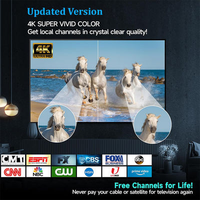 Indoor Free 4K UHD TV Antenna for Long Range Reception Supports Smart & Old TVs 1080P HD VHF UHF