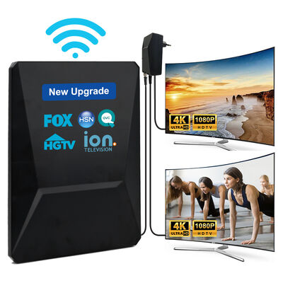 هوائي HDTV ذكي جديد تم ترقيته هوائي HD رقمي 4K 1080P مضخم 30dbi طيف طويل UHF قناة مجانية هوائي بلاستيكي خارجي